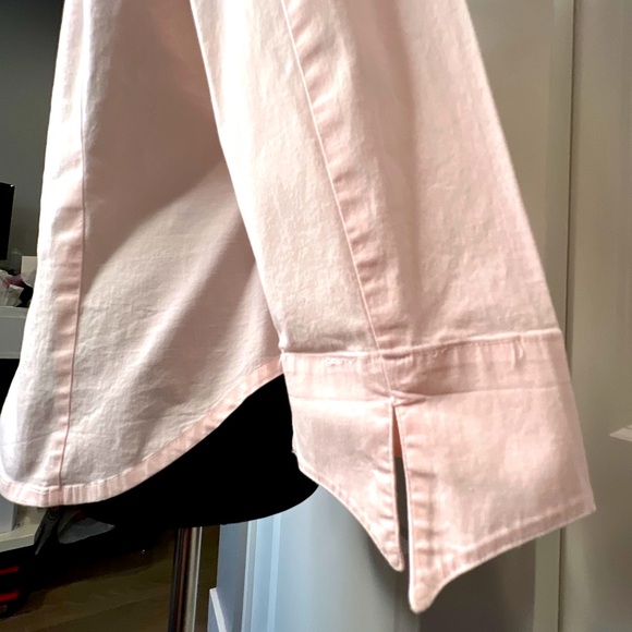 Pale Pink Button Down Blouse - Picture 4 of 5